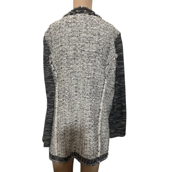 Chico's Black and White Tweed Blazer